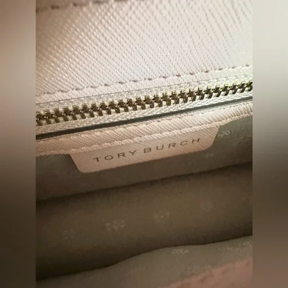 Like New Tory Burch EMERSON COLOR BLOCK MINI in BRIGHT SAMBA /PINK QUARTZ - Picture 5 of 12